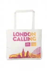 Płócienna torba bawełniana z wielokolorowym sitodrukiem dla LONDON CALLING